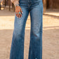 Tamar High Waist Frayed Hem Flare Jeans