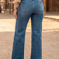 Tamar High Waist Frayed Hem Flare Jeans