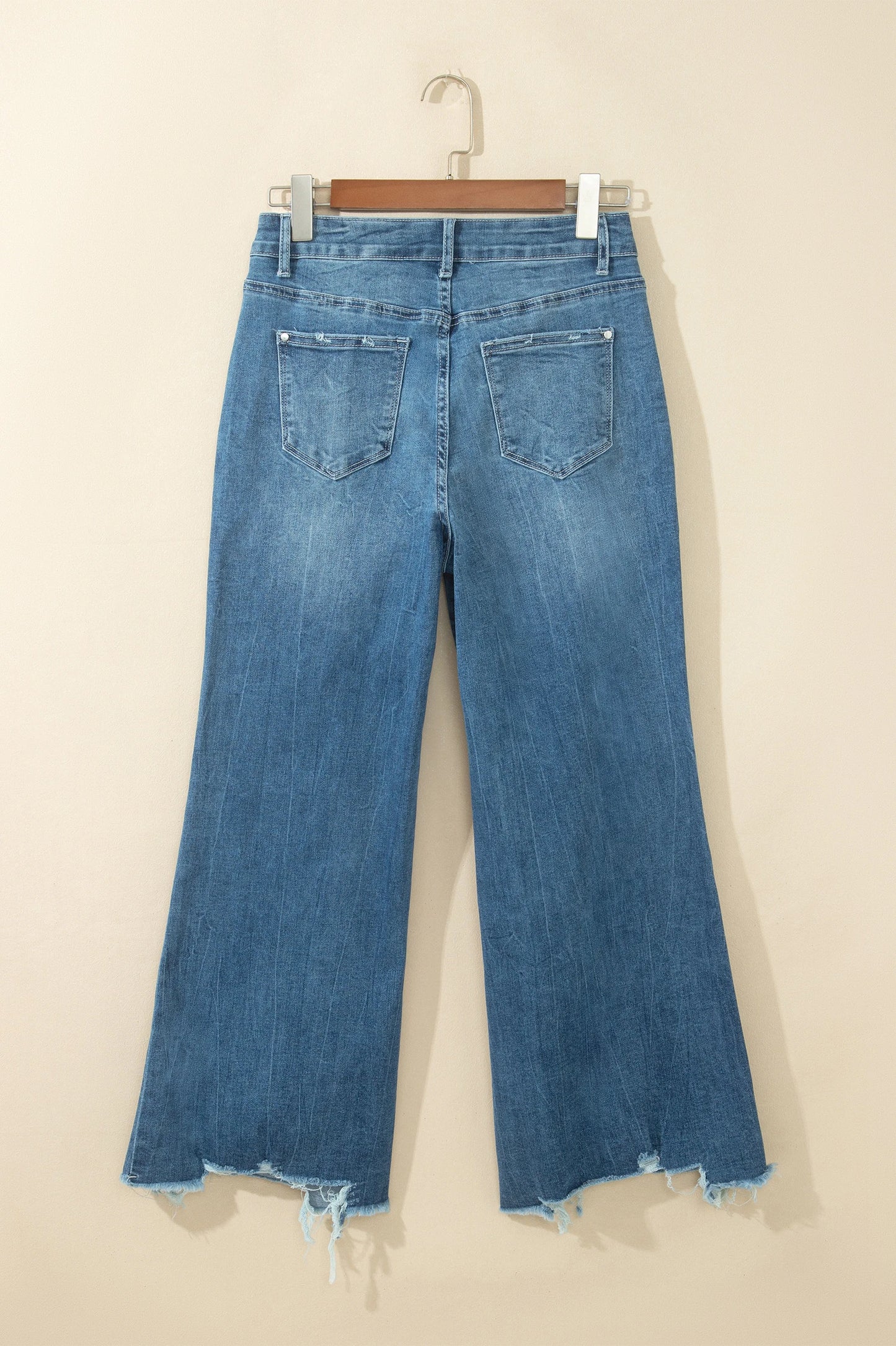 Tamar High Waist Frayed Hem Flare Jeans