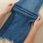 Tamar High Waist Frayed Hem Flare Jeans