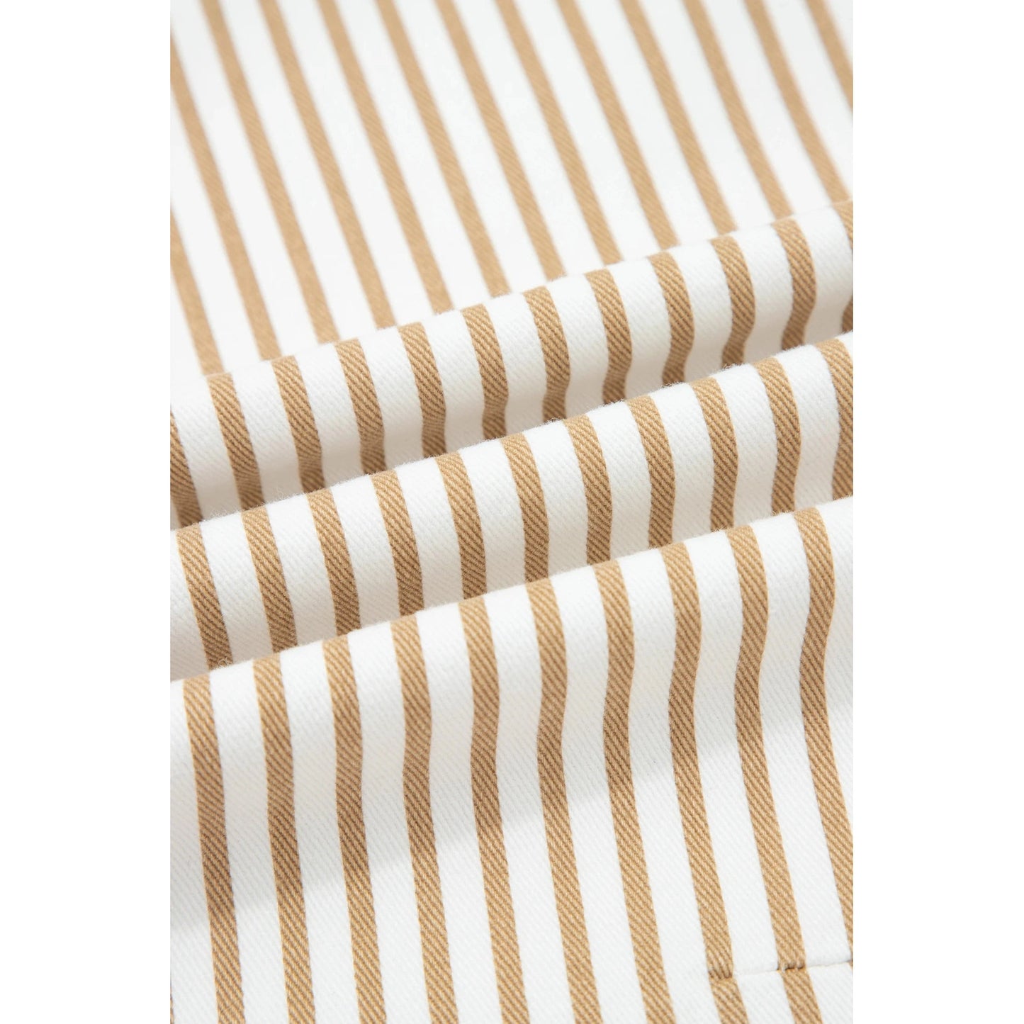 Tamma Khaki Stripe Casual Barrel Jeans