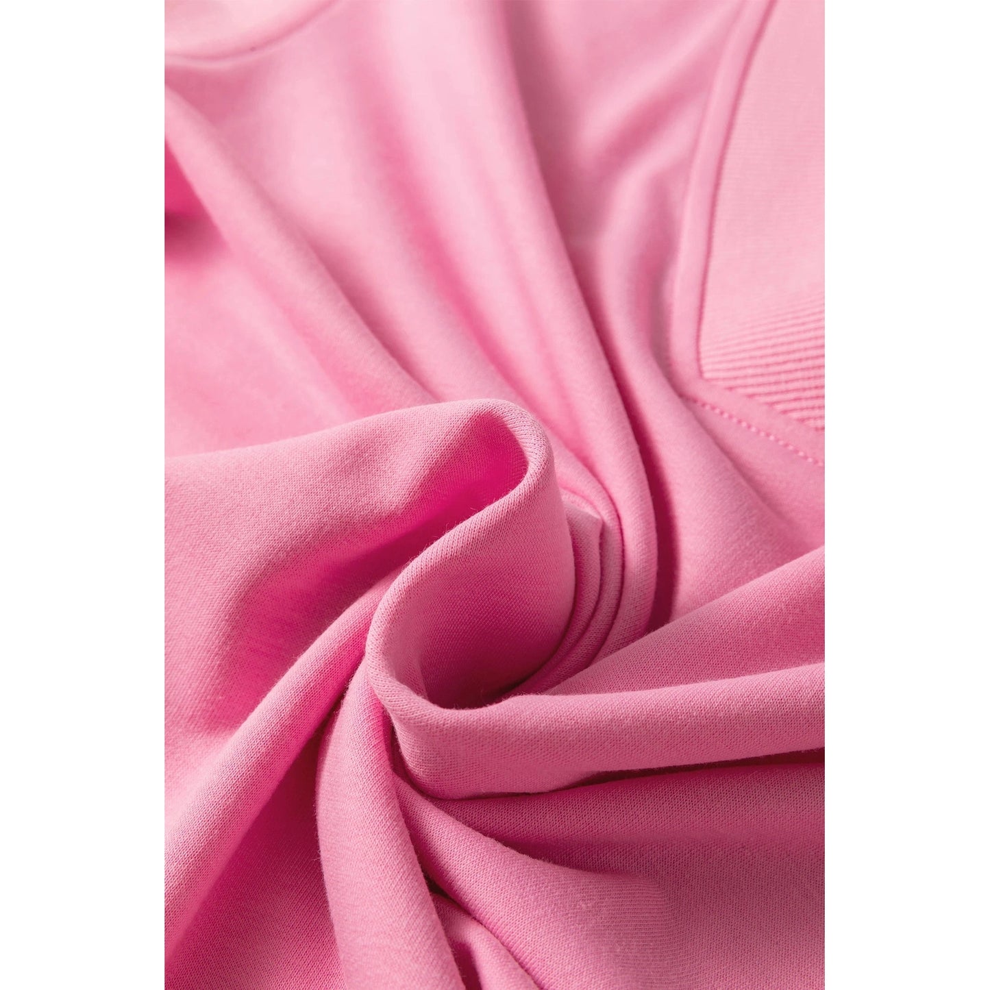 Taryn Pink V Neck Tee Drawstring Pant Set