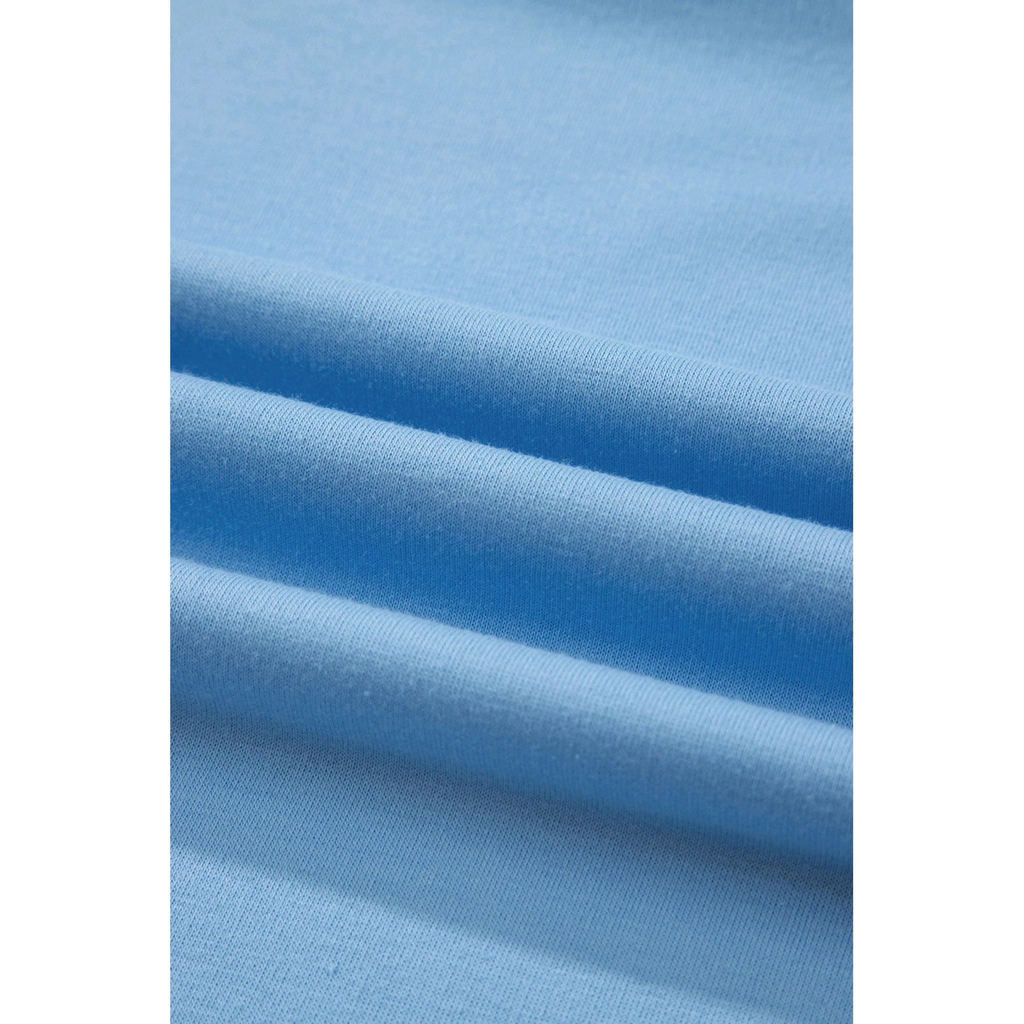 Taryn Beau Blue V Neck Tee Drawstring Pant Set