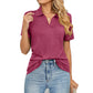 DESTASH Tayla Wine Red Collared V-Neck Top