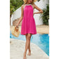 Taylor Hot Pink Halter Neck Dress