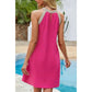 Taylor Hot Pink Halter Neck Dress