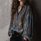 Teah Boho Paisley Luxe Blouse