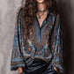 Teah Boho Paisley Luxe Blouse