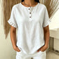 Tenny White Button Front Ruffle Sleeve Blouse