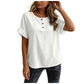 Tenny White Button Front Ruffle Sleeve Blouse