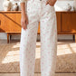 Terra Pink Tailored Seam Polka Dot Print Ankle Length Casual Jeans