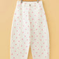 Terra Pink Tailored Seam Polka Dot Print Ankle Length Casual Jeans