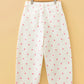 Terra Pink Tailored Seam Polka Dot Print Ankle Length Casual Jeans