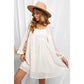 Tesmae Square Neck Puff Sleeve Babydoll Style Short Dress