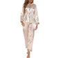 Tina Beige Satin Pajama Set