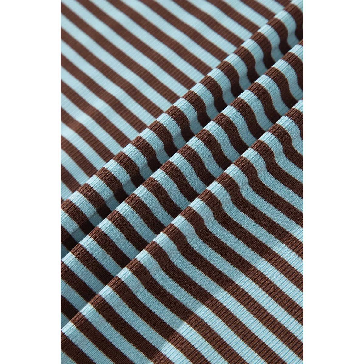 Tizzy Brown Stripe Drop Shoulder Loose Top and Pants Two Piece Set