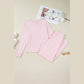 Toni Pink Drop Shoulder Round Neck Top and Buttoned Straight Pants Two Piece Set