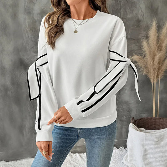 Tonia Side Bow Sleeve Sweatshirt