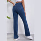 Trina Mid Waist Stretchy Knit Casual Bootcut Jeans