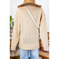 Trinky Parchment Loose Eyelet V Neck Drop Shoulder Sweater