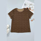 Trista Khaki Plus Size Leopard Print Ribbed Trim Round Neck Tee