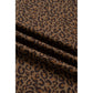 Trista Khaki Plus Size Leopard Print Ribbed Trim Round Neck Tee