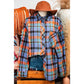 Trudy Orange Plaid Print Loose Vintage Shirt