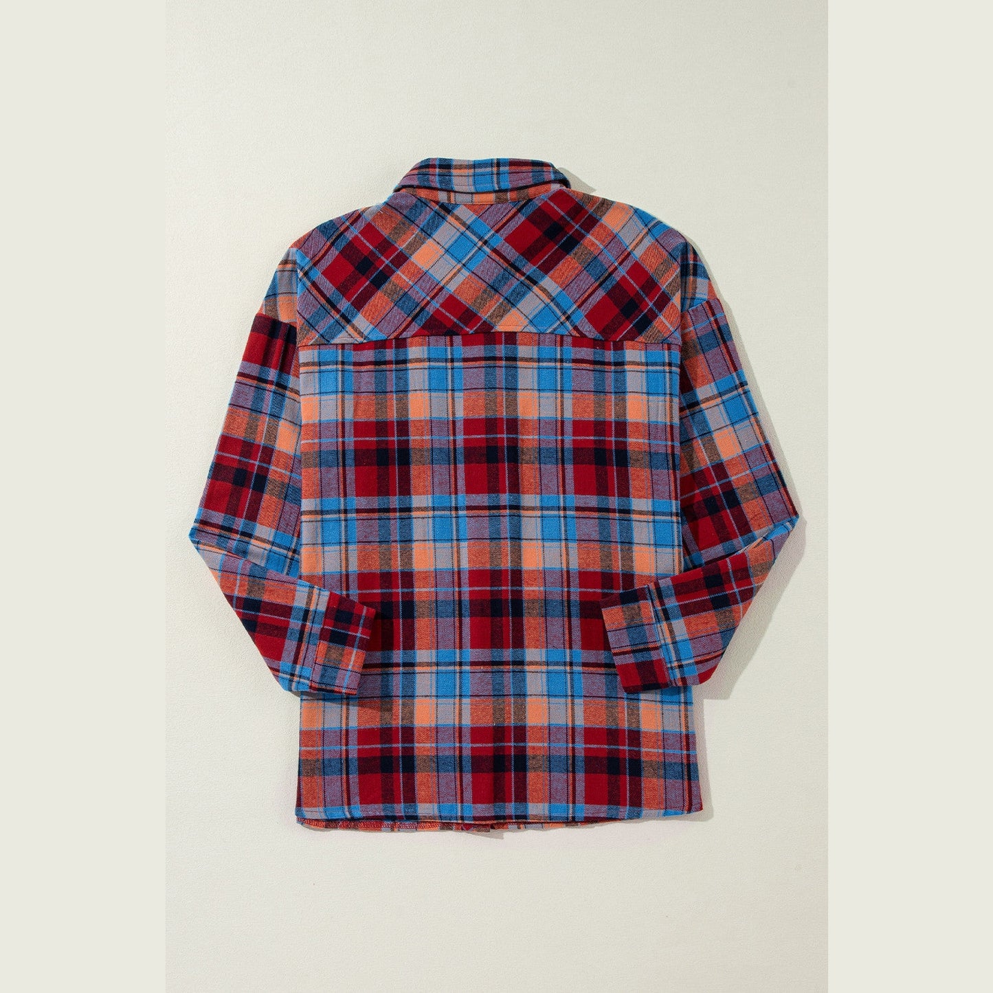 Trudy Red Plaid Print Loose Vintage Shirt