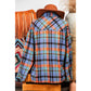 Trudy Orange Plaid Print Loose Vintage Shirt