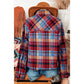 Trudy Red Plaid Print Loose Vintage Shirt