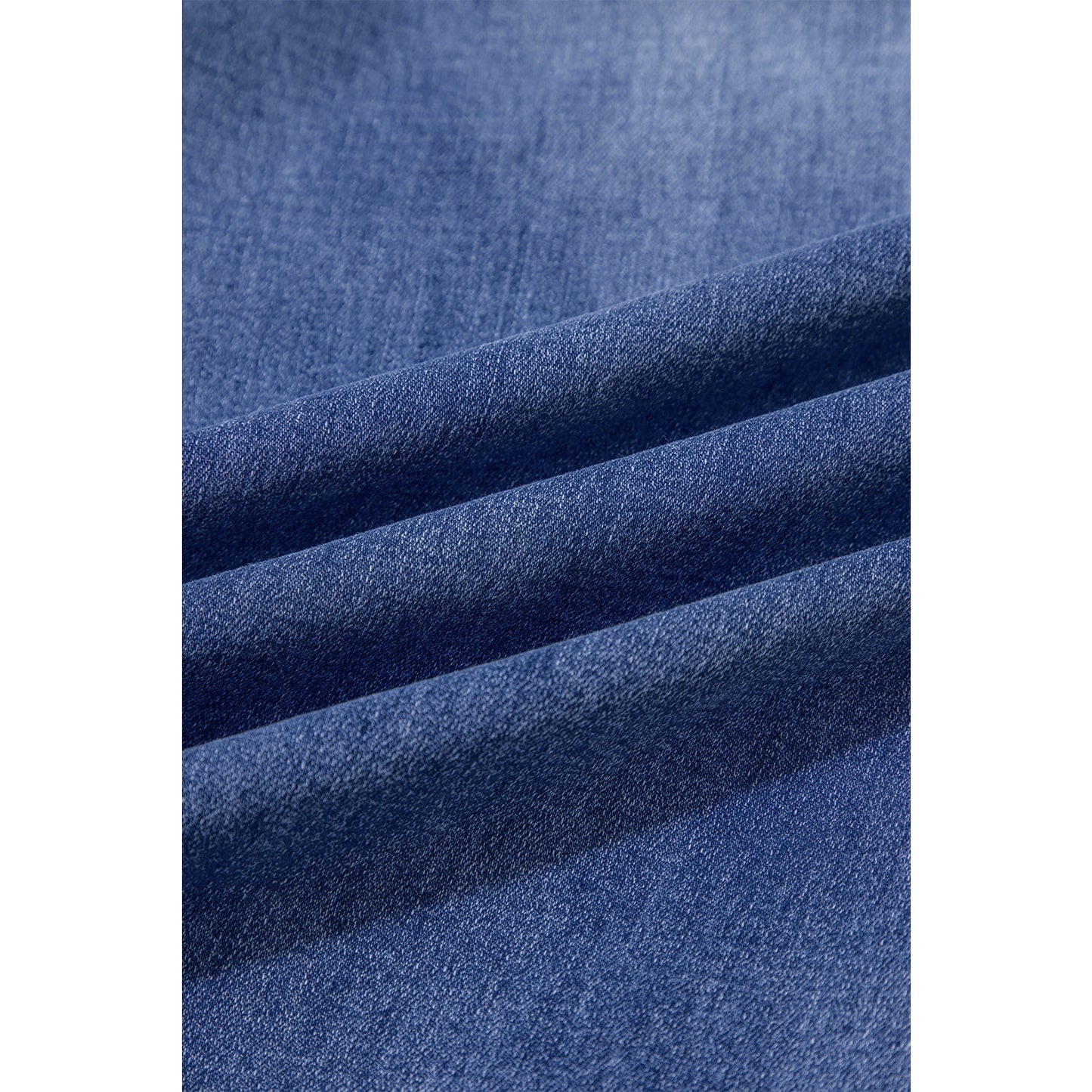 Tulia Beau Blue Tailored Center Seam Detail Straight Loose High Rise Jeans