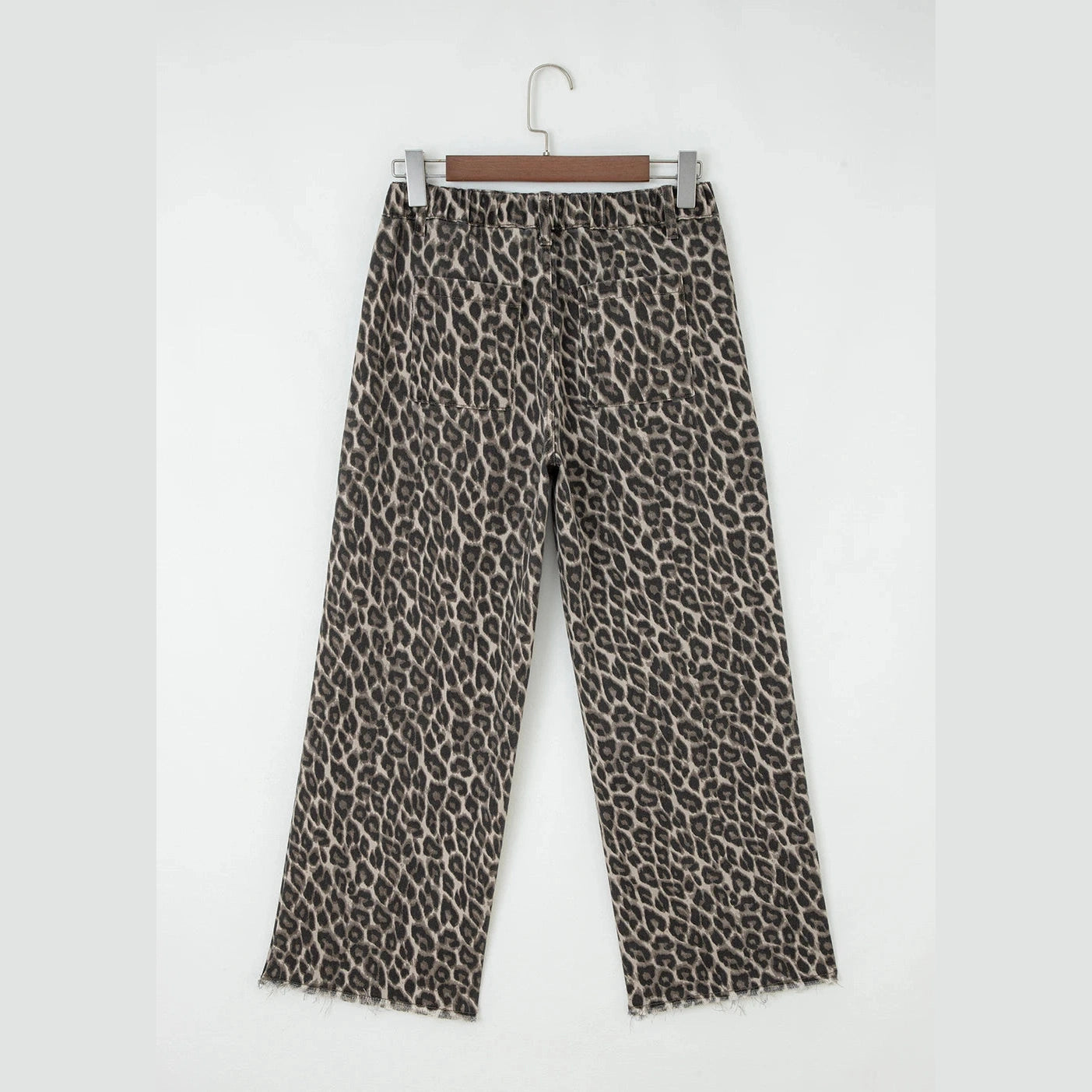 Tyra Leopard Straight Loose Leg Jeans