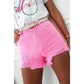 Urmi Pink Distressed Denim Shorts