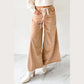 Ursula Khaki Polka Dot Print Drawstring Wide Leg Pants
