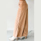 Ursula Khaki Polka Dot Print Drawstring Wide Leg Pants