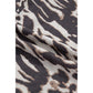 Val Leopard Print V Neck Button Down Balloon Sleeve Shirt