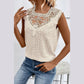 Valery Apricot Guipure Lace Crochet Keyhole Back Tank Top