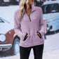 Vella Purple Quarter Zip Fuzzy Fleece Sweatshirt