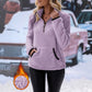 Vella Purple Quarter Zip Fuzzy Fleece Sweatshirt