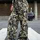 Verla Green Camo & Star Wide Leg Pants