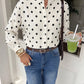 Vivica Polka‑Dot Button‑Up Blouse
