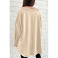 Viv Beige Raw Seam Patchwork Baggy Sweatshirt