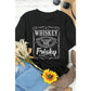 DESTASH WHISKEY Makes Me Frisky Print Crewneck Graphic Tee