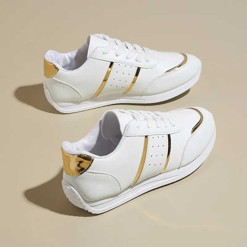 Lustre Line PU Leather Sneakers - 3 Colors