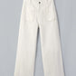 Carlyle White Scalloped Patch Pocket Shift Jeans