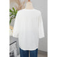 Joan White Colorblock Star Patched Half Sleeve Oversized Tee