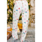 White Christmas Print Lapel Shirt and Pants Sleepwear