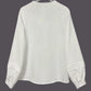 Denise White Lace Yoke Blouse with Elegant Cutout Detail