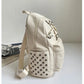 Chevelle Crisscross Stud Detail PU Leather Backpack - 4 Colors