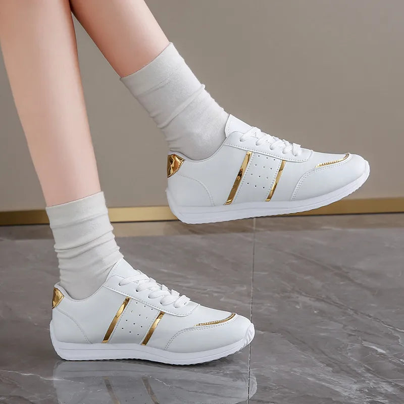 Lustre Line PU Leather Sneakers - 3 Colors